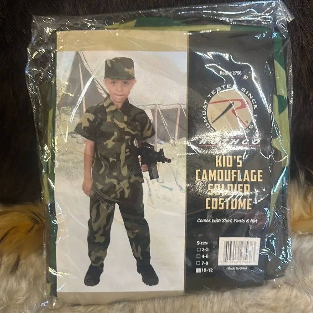 Kids camouflage, soldier costume 10/12 (4525) NEW